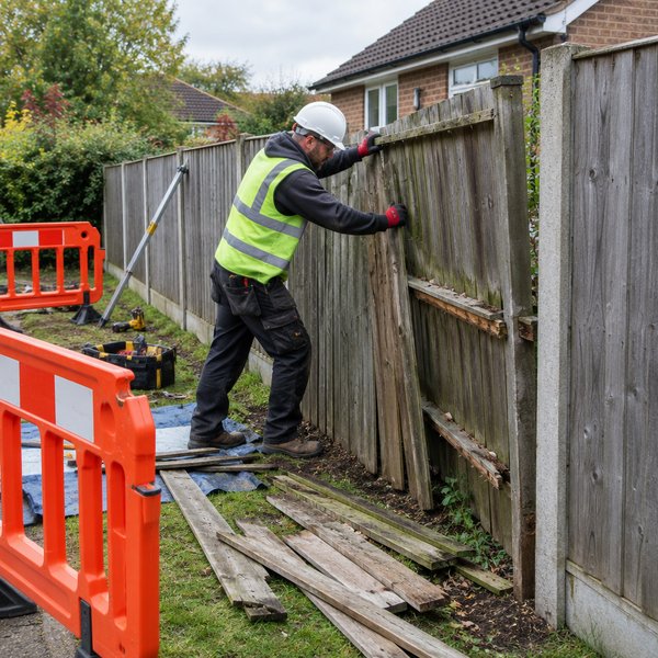 Fence Repairs - Supporting and Clearing the Damaged Fence Section in Dandenong